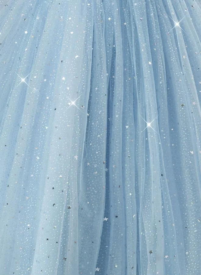 تايك تو فستان طويل بناتي مزين وتفاصيل فيونكة